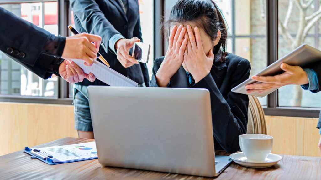 za dużo problemów w pracy